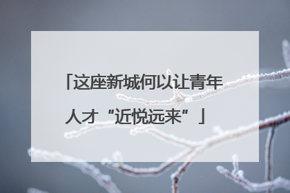 这座新城何以让青年人才“近悦远来”