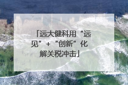 远大健科用“远见”+“创新”化解关税冲击