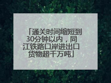 通关时间缩短到30分钟以内，同江铁路口岸进出口货物超千万吨