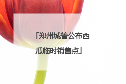 郑州城管公布西瓜临时销售点