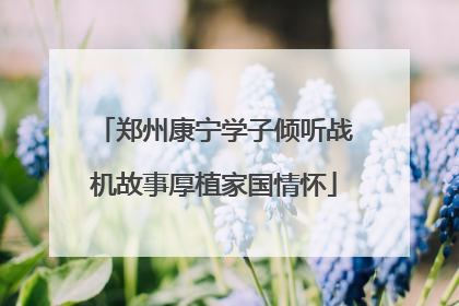 郑州康宁学子倾听战机故事厚植家国情怀