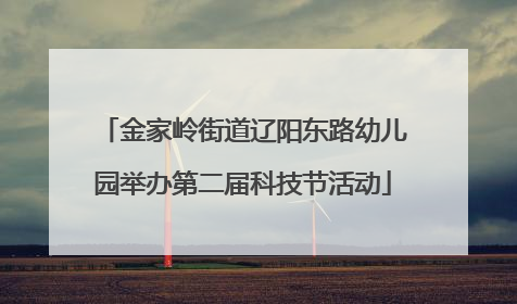 金家岭街道辽阳东路幼儿园举办第二届科技节活动
