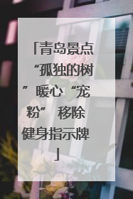 青岛景点“孤独的树”暖心“宠粉” 移除健身指示牌