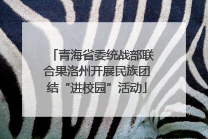 青海省委统战部联合果洛州开展民族团结“进校园”活动