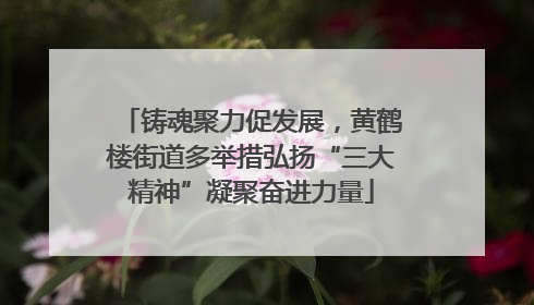 铸魂聚力促发展，黄鹤楼街道多举措弘扬“三大精神”凝聚奋进力量