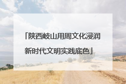 陕西岐山用周文化浸润新时代文明实践底色
