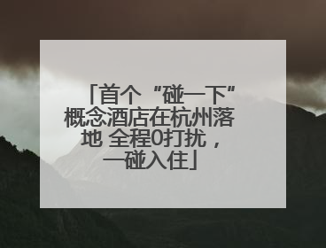 首个“碰一下”概念酒店在杭州落地 全程0打扰，一碰入住