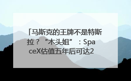 马斯克的王牌不是特斯拉？“木头姐”：SpaceX估值五年后可达2.5万亿美元！
