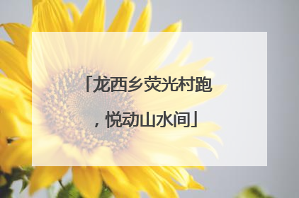 龙西乡荧光村跑，悦动山水间