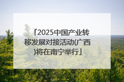 2025中国产业转移发展对接活动(广西)将在南宁举行