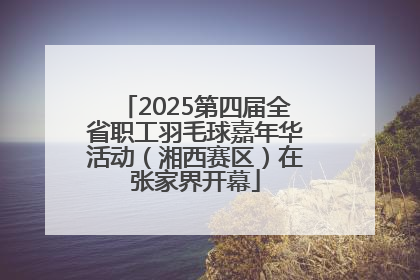 2025第四届全省职工羽毛球嘉年华活动（湘西赛区）在张家界开幕