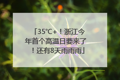 35℃+！浙江今年首个高温日要来了！还有8天雨雨雨