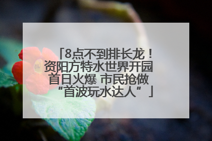 8点不到排长龙！资阳方特水世界开园首日火爆 市民抢做“首波玩水达人”