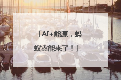 AI+能源，蚂蚁鑫能来了！